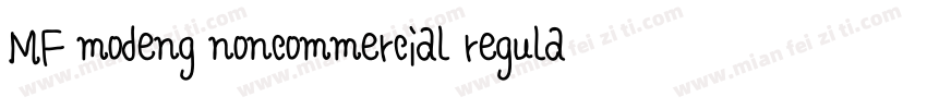 MF modeng noncommercial regular字体转换